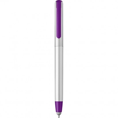 Długopis przekręcany, touch pen z kolorową końcówką i klipem.