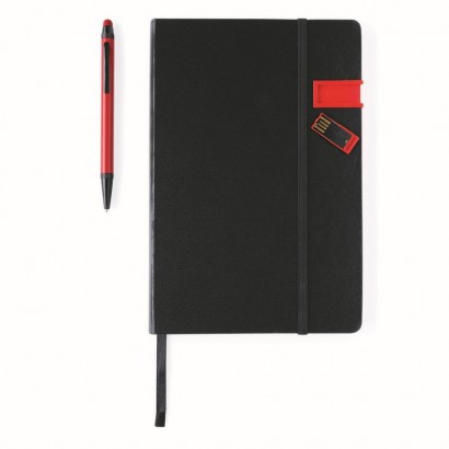 Luksusowy notatnik, pamięć USB 8GB i długopis