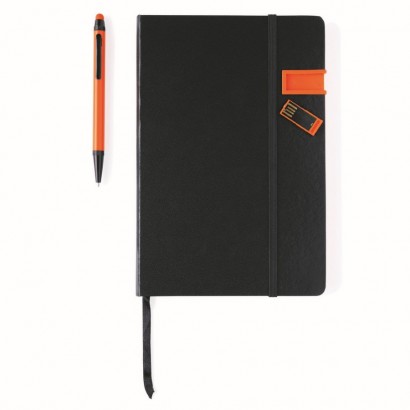 Luksusowy notatnik, pamięć USB 8GB i długopis