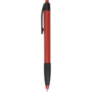 Długopis z czarnym klipem i gumowanym uchwytem