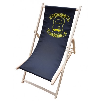 Leżak plażowy bez podłokietnika z nadrukiem