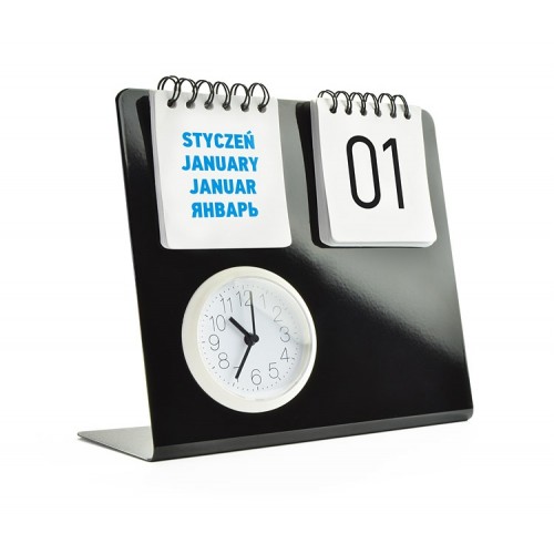 Zegar na biurko z kalendarzem