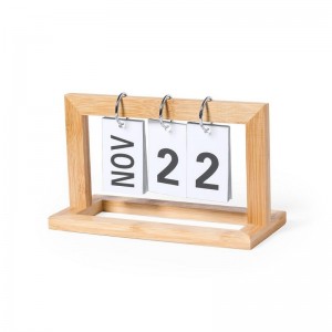 Bambusowy kalendarz na biurko