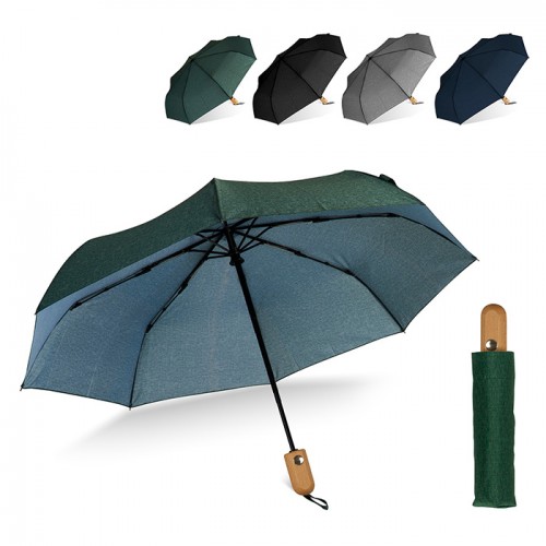 Składany parasol 21” z plastiku z recyklingu 