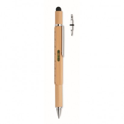 Długopis bambusowy z poziomicą