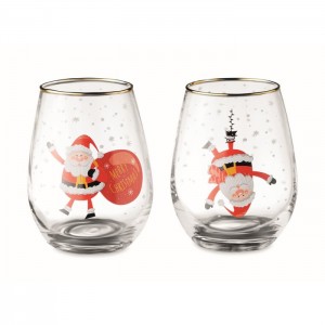 Zestaw 2 szklanek świątecznych