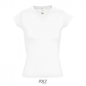 MOON damski t-shirt biały