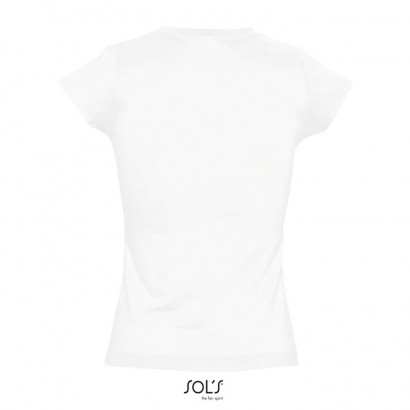MOON damski t-shirt biały
