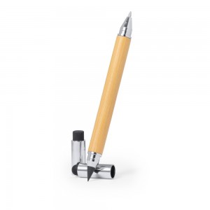 Bambusowy długopis 2 w 1, wieczny ołówek, touch pen