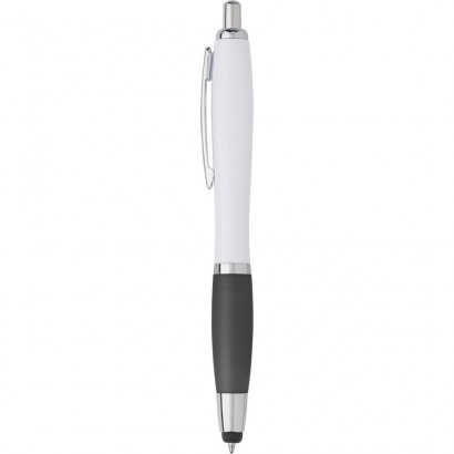 Długopis, touch pen, biały korpus z kolorowym uchwytem