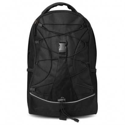 Czarny plecak z kolorową, kontrastową wkładką