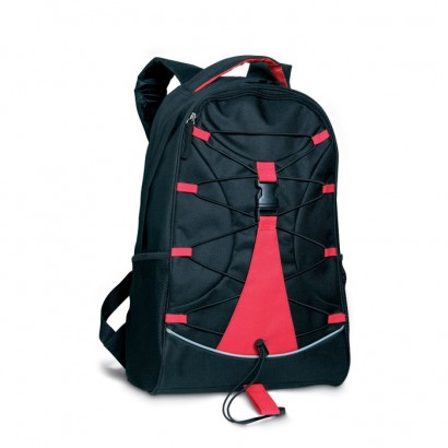 Czarny plecak z kolorową, kontrastową wkładką