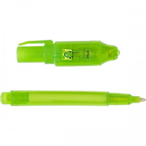 Długopis z niewidzialnym tuszem, lampka UV