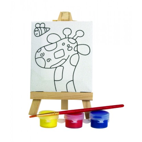 Zestaw do malowania, mini sztaluga żyrafa