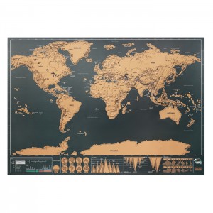 Mapa świata w formie zdrapki