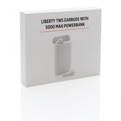 Power bank, słuchawki bezprzewodowe Liberty TWS