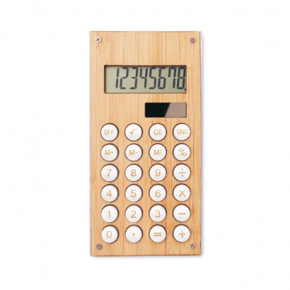 Kalkulator w bambusowej obudowie