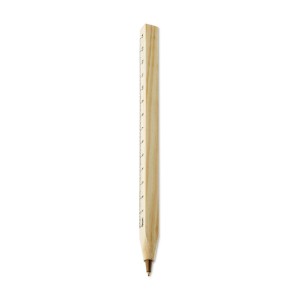 Drewniany długopis z linijką