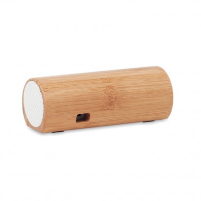Bezprzewodowy głośnik stereo w bambusowej obudowie