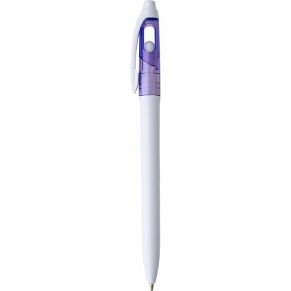 Długopis przekręcany z białym korpusem i klipem