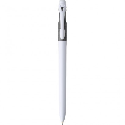 Długopis przekręcany z białym korpusem i klipem