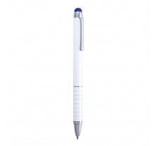 Długopis, touch pen z kolorową gumową końcówką