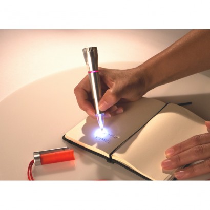 Długopis z latarką 2 LED, na sznurku
