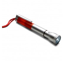 Latarka LED i długopis na kolorowym sznurku