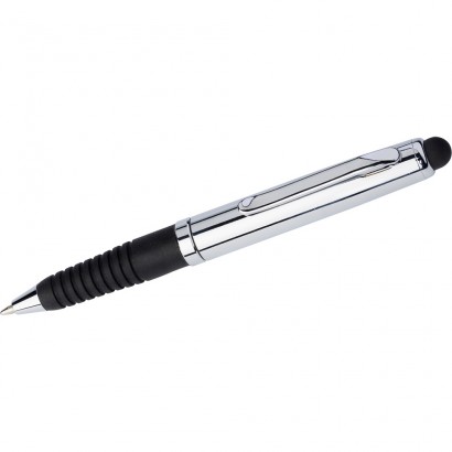 Mały długopis stalowy z silikonowym uchwytem