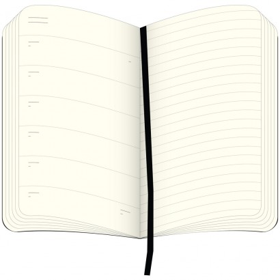Kieszonkowy kalendarz notatnik Moleskine tygodniowy, okładka miękka.