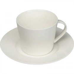 Filiżanka ceramiczna ze spodkiem 175 ml kolor biały (MAC8366206) Filiżanka ceramiczna ze spodkiem 175 ml kolor biały (MAC8366206)