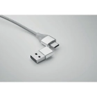 BLUE Kabel ładujący 4 w 1 typu C kolor srebrny BLUE Kabel ładujący 4 w 1 typu C kolor srebrny