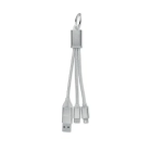 BLUE Kabel ładujący 4 w 1 typu C kolor srebrny BLUE Kabel ładujący 4 w 1 typu C kolor srebrny