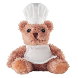 TEDDCHEF - Pluszowy miś kucharz - Kolor Bialy TEDDCHEF - Pluszowy miś kucharz - Kolor Bialy