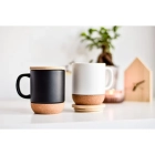 Kubek ceramiczny z bambusową przykrywką - czarny Kubek ceramiczny z bambusową przykrywką - czarny