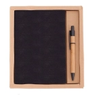 Zestaw Porto - notes z długopisem - kolor czarny Zestaw Porto - notes z długopisem - kolor czarny