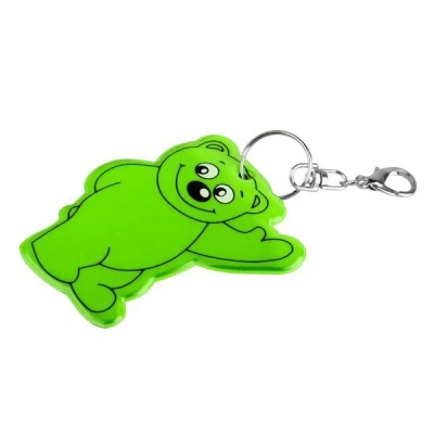 Brelok odblaskowy Beary - kolor ciemnozielony Brelok odblaskowy Beary - kolor ciemnozielony